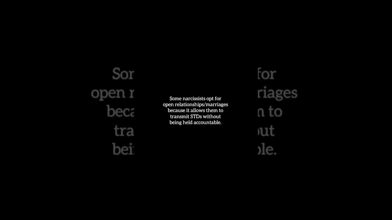 Watch STDs and The Narcissist. #narcawareness #sex #narcissism #dating #relationships on YouTube Watch STDs and The Narcissist. #narcawareness #sex #narcissism #dating #relationships on YouTube