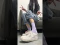 Purple Socks So Cute Stockings Foot Feet Socks Shortvideo Fashion Socksaddict Girl Stocks 