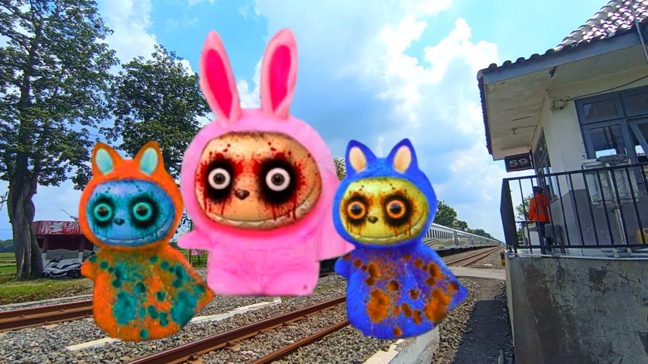 Kereta Api Pada Berubah Jadi Labubu, Train Eater VS Kereta Lakuku  !!!