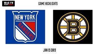 NHL Highlights   New York Rangers vs  Boston Bruins   Jan  19, 2019
