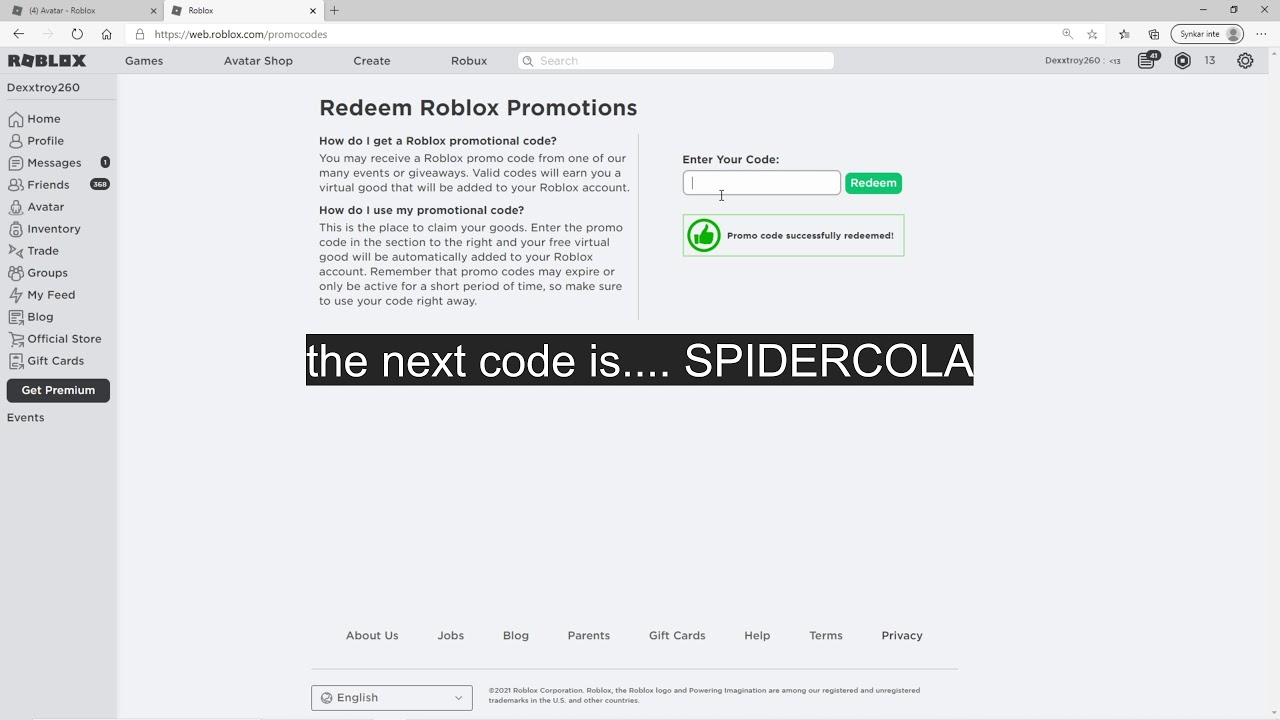 2021 *ALL WORKING* ROBLOX PROMO CODES [JANUARY Roblox Promo Codes ...