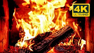FIREPLACE Ultra HD 4K. Fireplace with Crackling Fire Sounds. Fireplace Burning. Fire Background