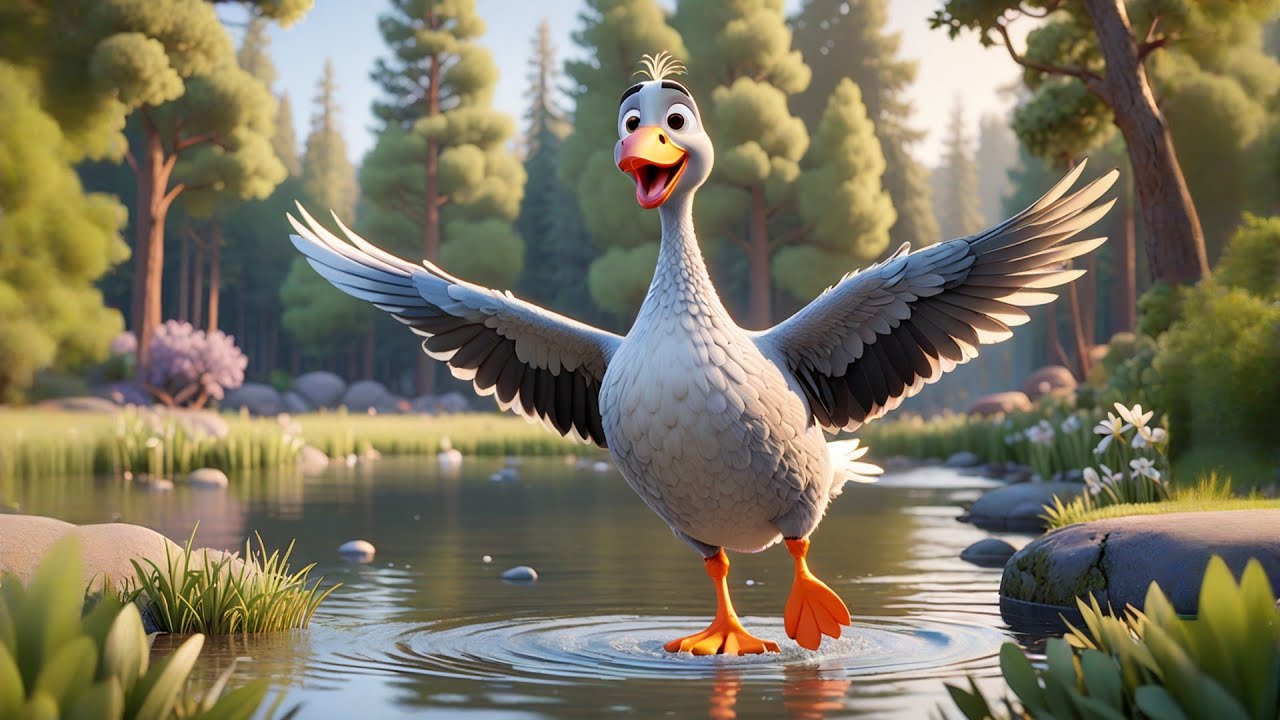 Four Laughing Geese Flap in the Wind + More Nursery Rhymes & Kids Songs ...