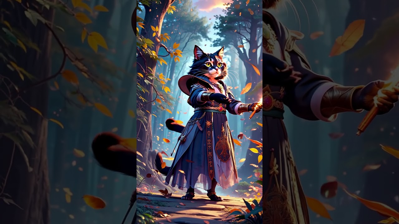 Epic Cat Wizard Casting Magic! 🐱✨ | Magical Fantasy Short 