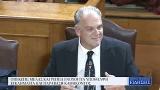 ΟΠΕΚΕΠΕ: ΜΕΛΑΣ ΚΑΙ ΡΕΠΠΑ ΕΝΟΧΟΙ ΓΙΑ ΥΠΟΘΑΛΨΗ ΕΓΚΛΗΜΑΤΙΑ ΚΑΙ ΠΑΡΑΒΑΣΗ ΚΑΘΗΚΟΝΤΟΣ
