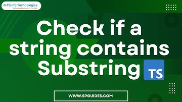 Program to Check if a string contains a substring in TypeScript |TypeScript Tutorials for Beginners