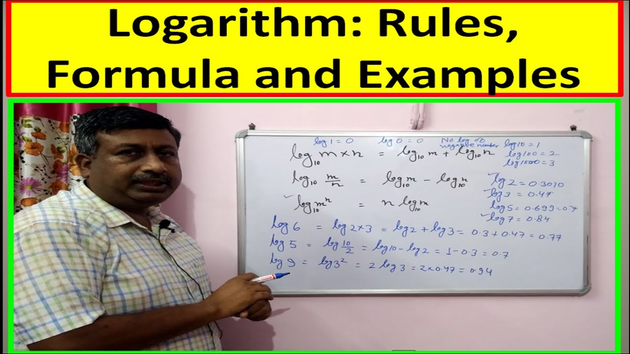 Logirm Rules Logarithm: Rules, Formula and Examples - YouTube