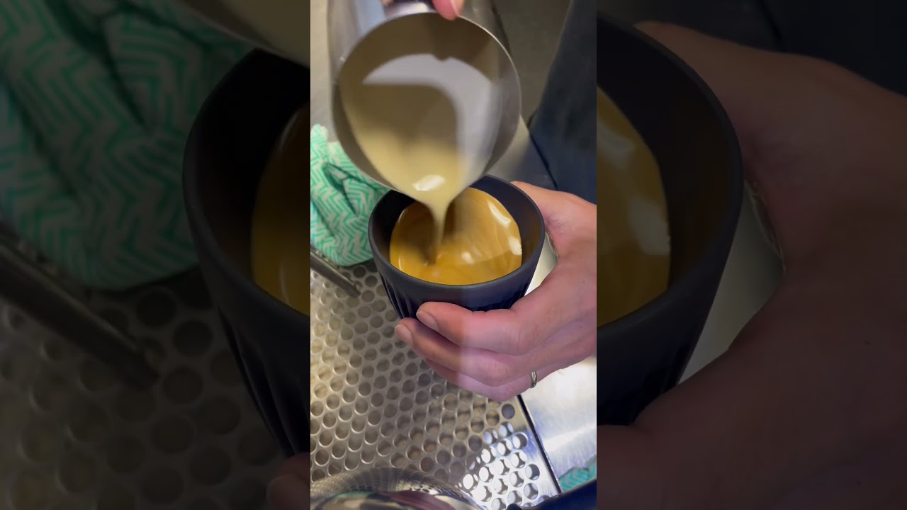 Can I have a long black with latte art? #coffeetime #baristalife #latteart #learncoffee #sureyoucan