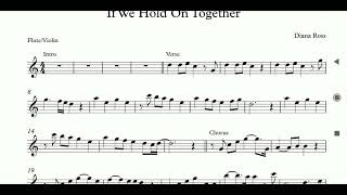 If We Hold On Together - Flute/Violin Sheet Music