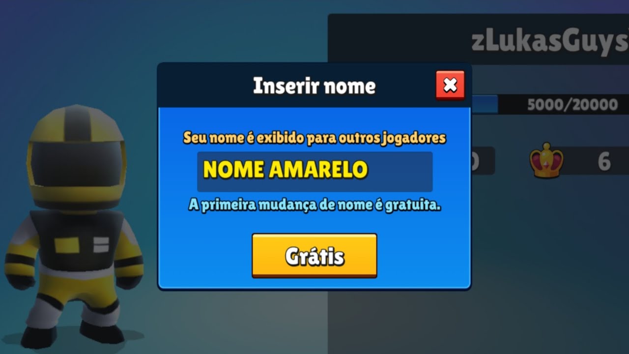 COMO TER O NOME AMARELO NO STUMBLE GUYS (NOME COLORIDO) - YouTube