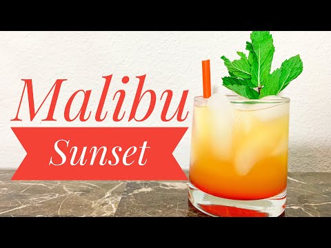 Malibu Sunset Cocktail