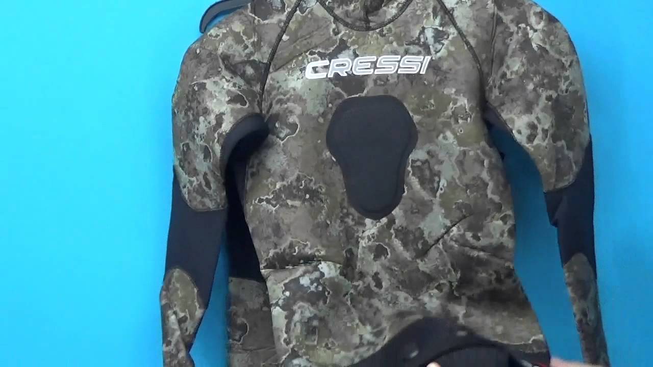 Cressi Tracina 5mm 2-piece Camo Freediving & Spearfishing Open Cell  Neoprene Wetsuits