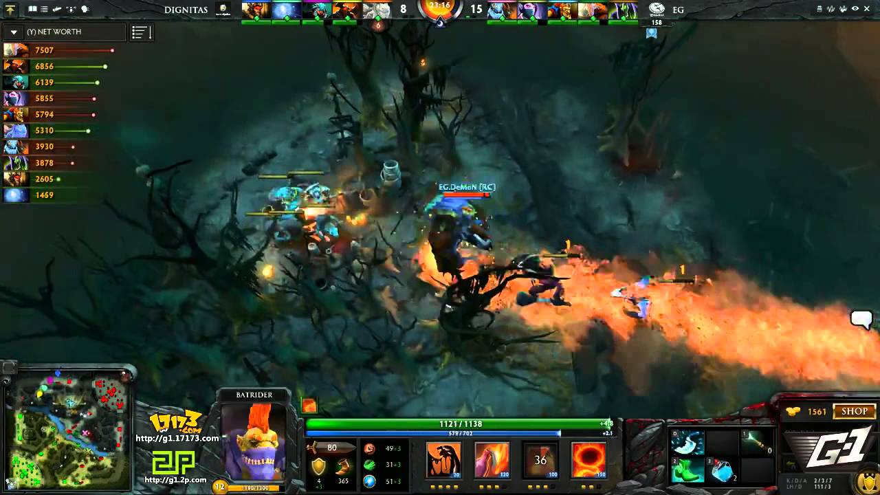 G-1 League - Evil Geniuses vs Dignitas - Game 2 (Western Qualifier) [Dota 2]