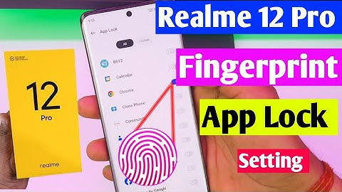 Realme 12 Pro 5G me app me fingerprint lock kaise lagaen/realme 12 Pro fingerprint app lock setting