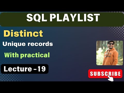 19. Distinct IN SQL | sql tutorial
