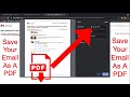 Gmail Tutorial - How to Save an Email as a PDF File on Mac