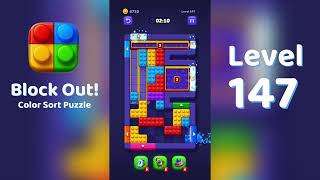 Block Out Level 147 Walkthrough 🧩 | All Levels Solution | Mini Boss