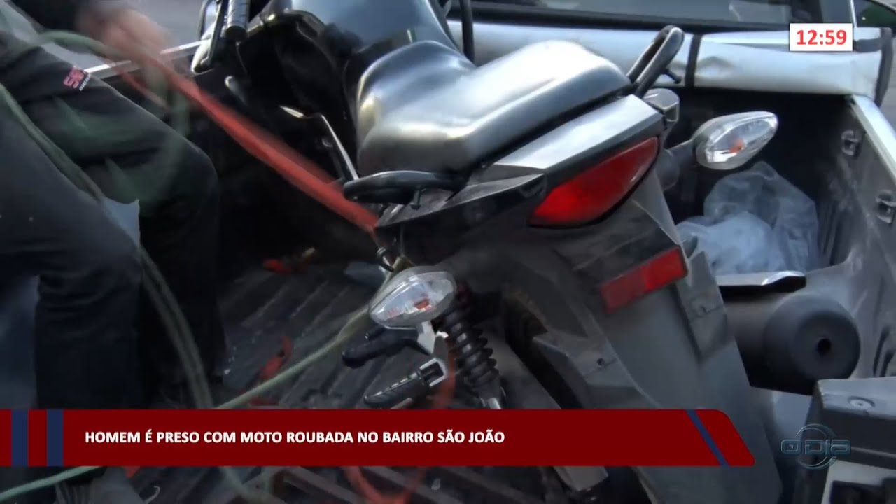 Homem é preso com moto roubada no bairro São João 09 08 2023