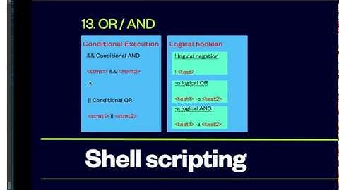 13 Linux shell scripting, Conditional Execution and Boolean OR/AND #bash #linux #shellscripting