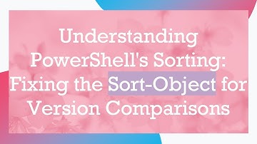 Understanding PowerShell