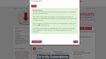 Software and Firmware Updates with PCDC Subscriptions and Notifications
