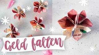 Blume falten aus Geld als Geldgeschenk | Geldscheine falten für Hochzeiten | TRYTRYTRY