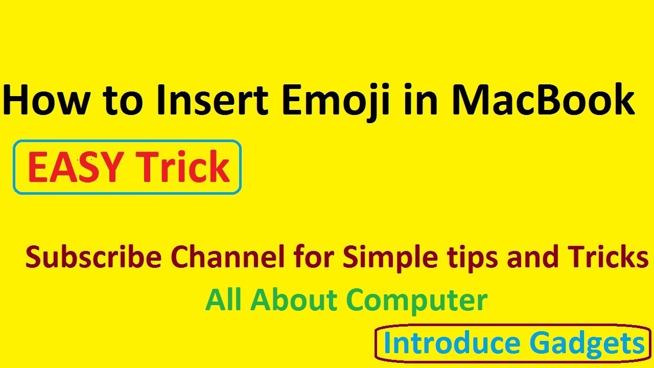 How To Insert Emoji in MacBook 🔥🔥🔥🔥 - YouTube