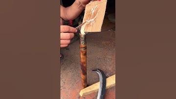 Đóng Cán Dao Quắm bằng keo AB bao bền, bao chắc #HK, #Hockieu, #HKbladesmith