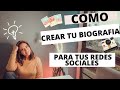 COMO CREAR LA BIOGRAFÍA DE INSTAGRAM?/Tips, trucos y aplicaciones