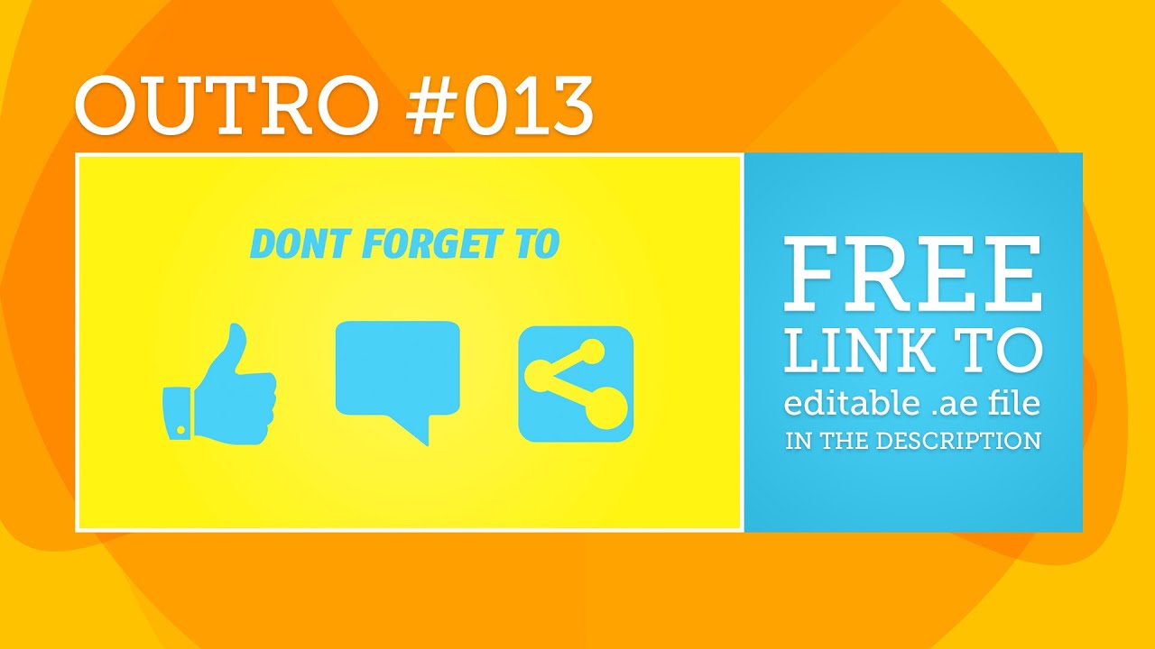 Free After Effects Outro Template 