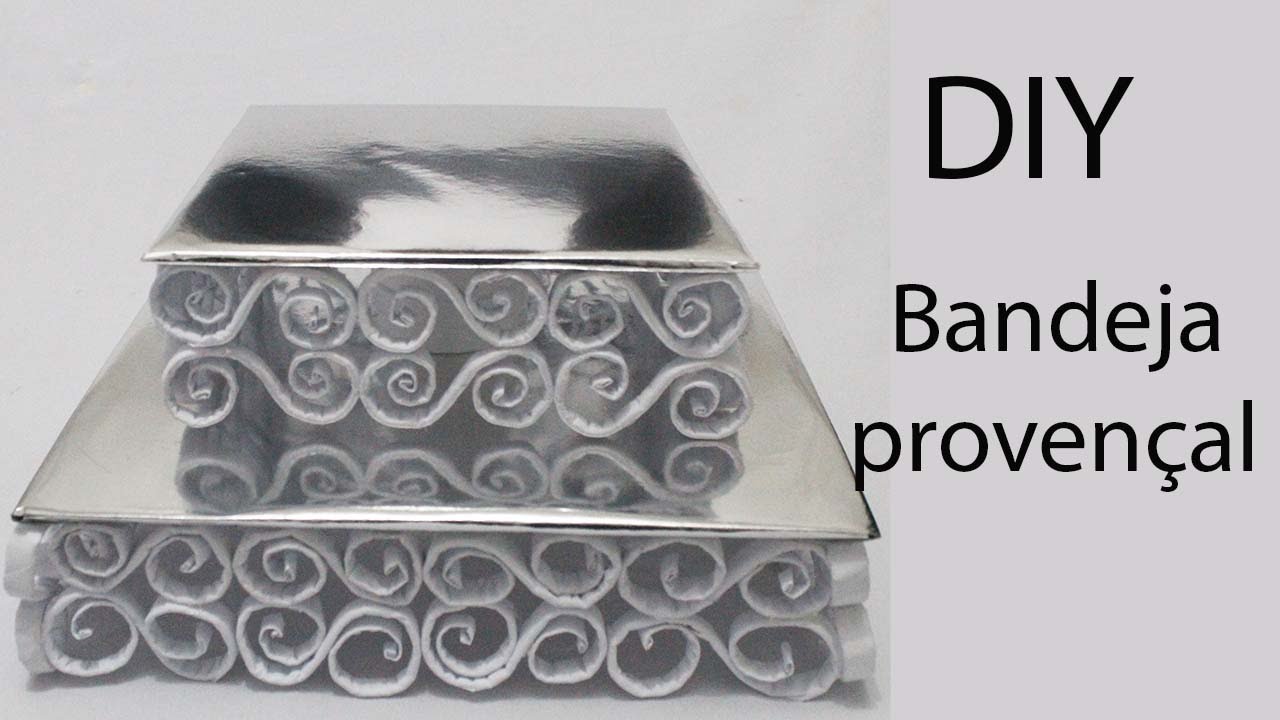 Como fazer bandeja provençal de papel e papelão