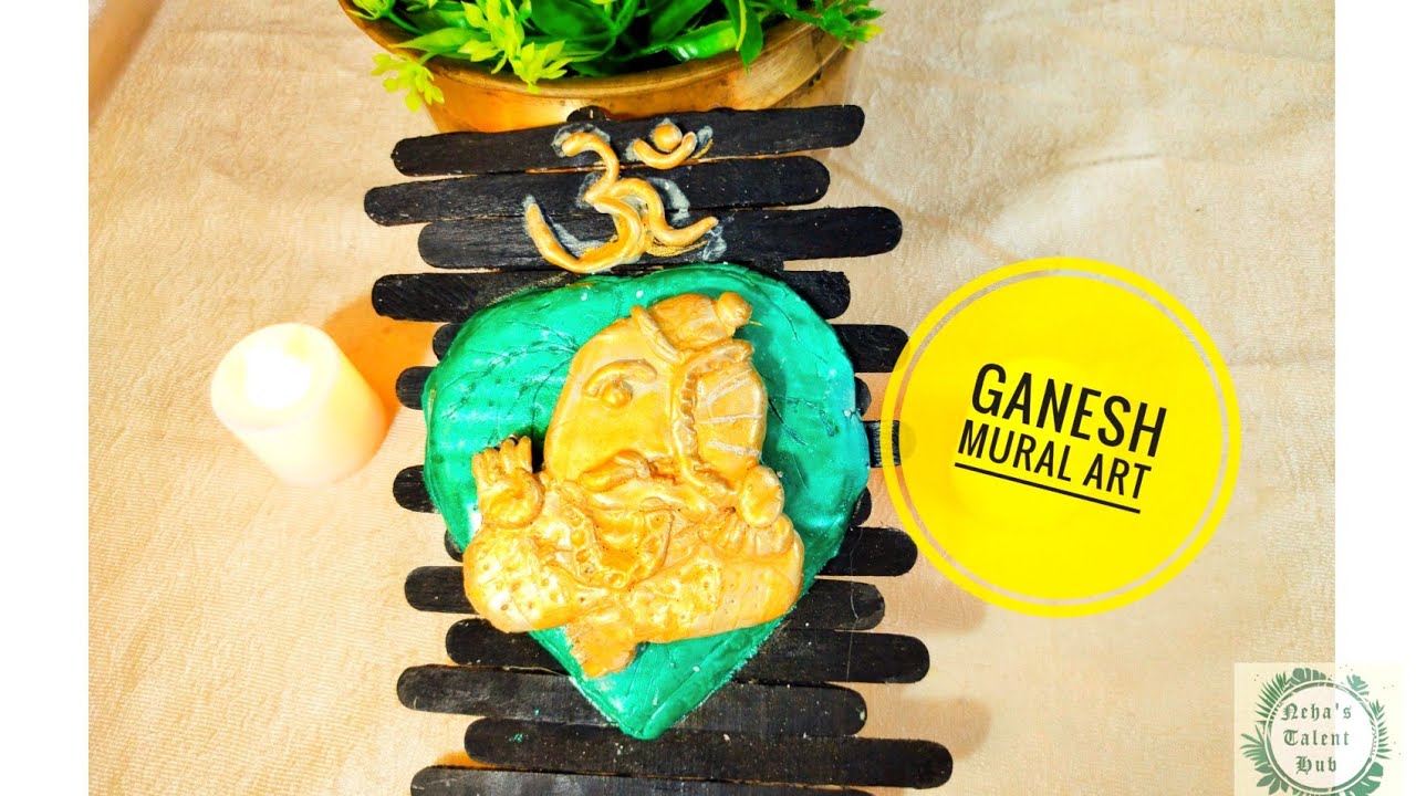 DIY Lord Ganesh Mural Wall Decor Ganesh Chaturthi Special Neha's