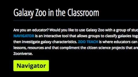 Galaxy Zoo Navigate Tool