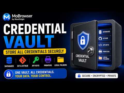 MuulOrigin Credential Vault | Securely Store Database, Git, API & Printer Credentials in MoBrowser