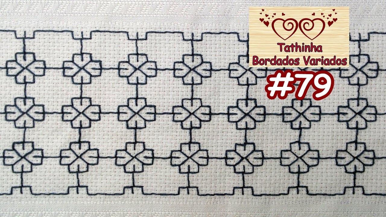 *79* BORDADO BLACKWORK (PONTO DE MÉDICI) - Tathinha Bordados
