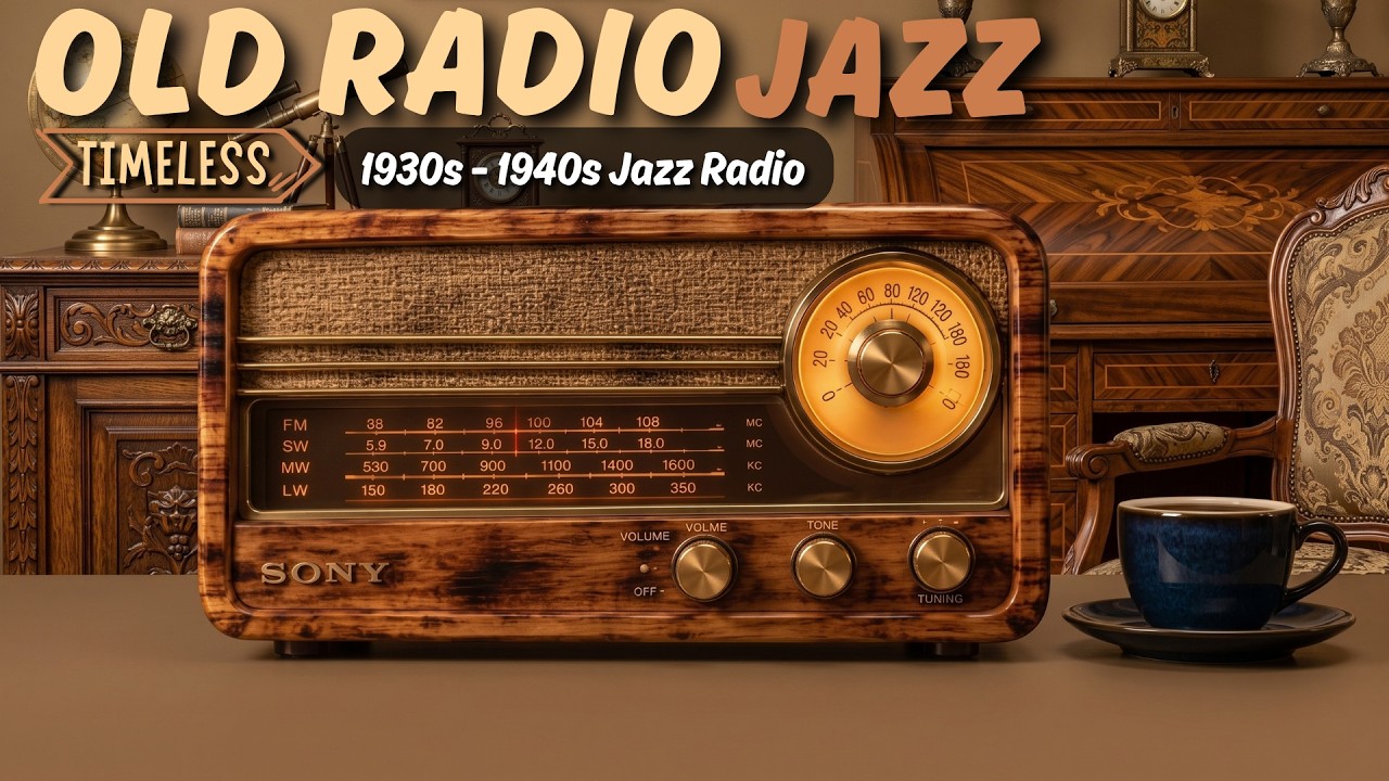 Old Radio Jazz 📻 Timeless 1930s 1940s Vintage Swing Jazz – Vintage Lounge Music for Relaxing
