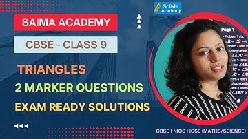 Driehoeken | NIOS | CBSE | Wiskunde klas 9-10 | Examenklare oplossingen | 2 markeerders | Wiskund...