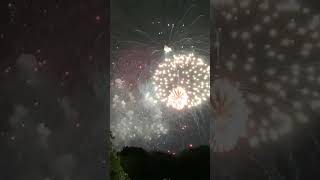 Moon and fireworks