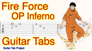 Fire Force OP1 Opening Inferno Mrs. GREEN APPLE Guitar Tutorial Tabs