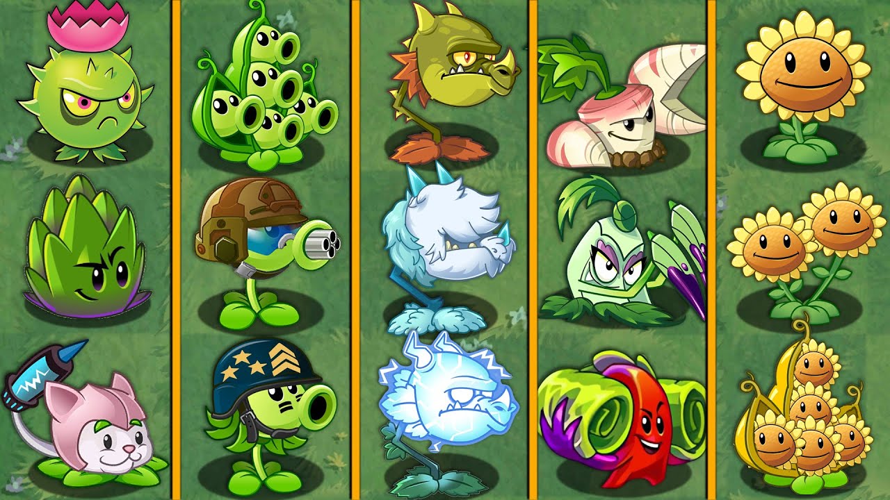 All Plants Evolution In The Game Plants Vs Zombies 2 - Noob Vs Pro Vs  Hacker 