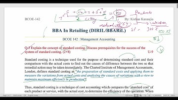 BCOE-142 Management Accounting | Last year Paper Solution - Day-2 | IGNOU RC | BCOMG | MCOM