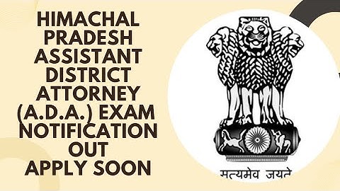 HP Assistant District Attorney Exam Notification 2025"