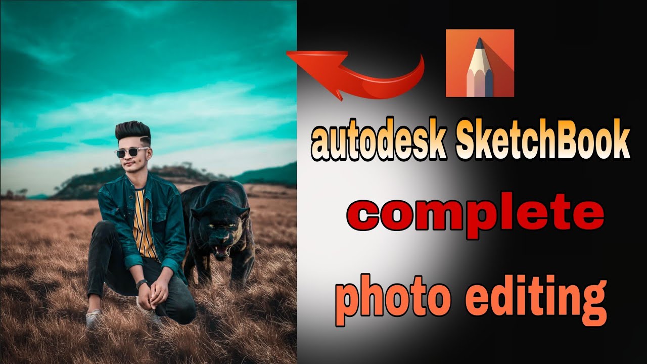 autodesk SketchBook complete background change photo editing tutorial 🔥||