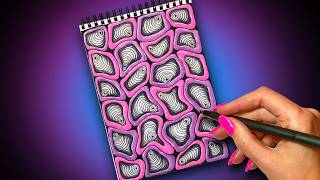 Simple 3D Zentangle Idea 🌈 Doodle Drawing for Your Sketchbook