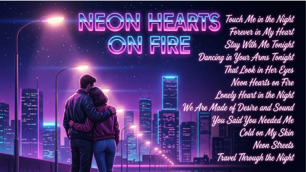 ✨ Neon Hearts on Fire – Full Album (80s Romantic Synth-Pop) ✨