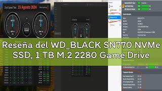 Reseña del WD_BLACK SN770 NVMe SSD, 1 TB M.2 2280 Game Drive, Velocidad de lectura hasta 5150 MB/s,