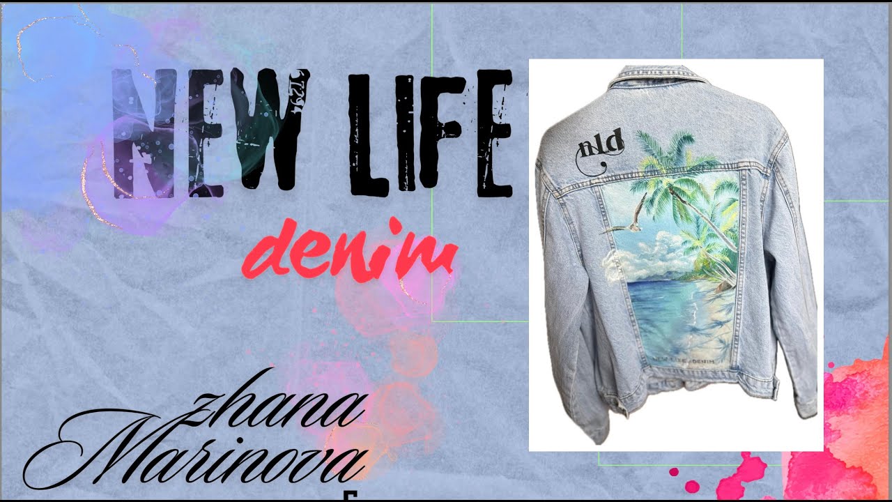 Painting denim jacket - YouTube