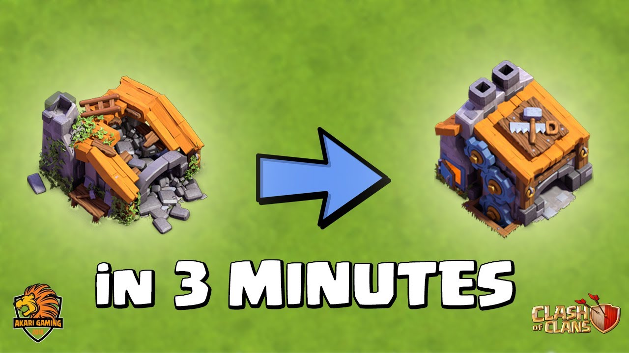 Upgrade ALL DEFENSE Builder hut IN 3 MINUTES Clash Of