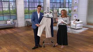 H by Halston Stitched Pleat Wide Leg Crop Trousers on QVC