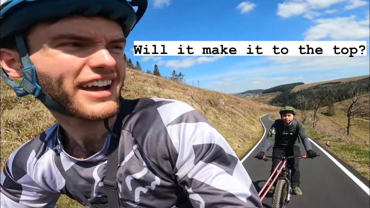 Can an eBike replace an uplift bus? Towing in Cwmcarn Wales Scott E